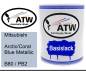 Preview: Mitsubishi, Arctic/Coral Blue Metallic, B80 / PB2: 1L Lackdose, von ATW Autoteile West.